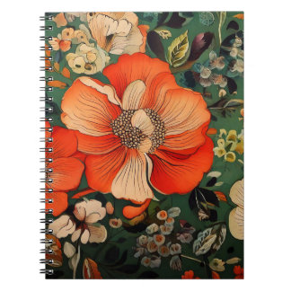 naadloos Floral Pattern Notitieboek