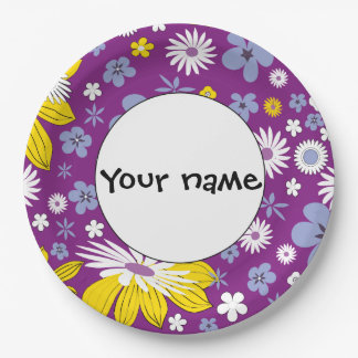 Naadloos Floral Pattern Papieren Bordje