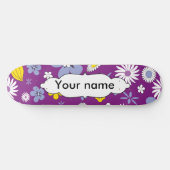 Naadloos Floral Pattern Skateboard (Horizontaal)