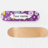 Naadloos Floral Pattern Skateboard (Horizontaal)