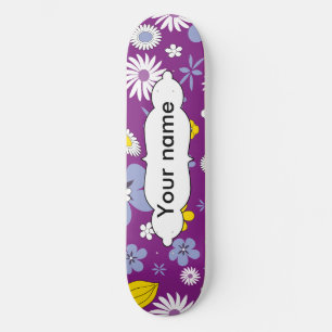 Naadloos Floral Pattern Skateboard