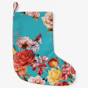 Naadloos floreel patroon met rozen, waterverf. fl kleine kerstsok