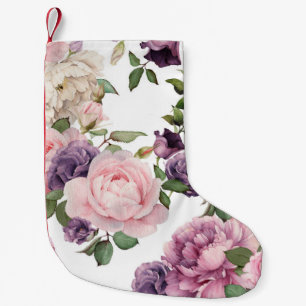 Naadloos floreel patroon met rozen, waterverf. kleine kerstsok