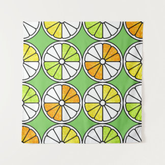 Naadloos fruitpatroon. Schilderde illustratie. Ora Wandkleed