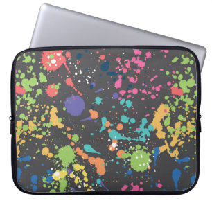 Naadloos gekleurd grijppatroon met waterverf sp laptop sleeve