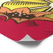 naadloos gekleurd patroon met granaatappels en een poster (Hoek)