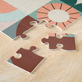 Naadloos geometrisch, abstract mozaïekpatroon. legpuzzel (Zijkant)