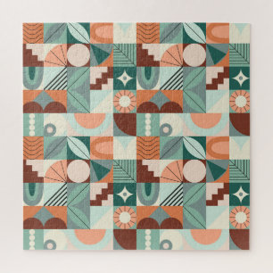 Naadloos geometrisch, abstract mozaïekpatroon. legpuzzel