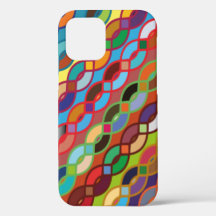 Naadloos geometrisch meerkleurig kettingpatroon
