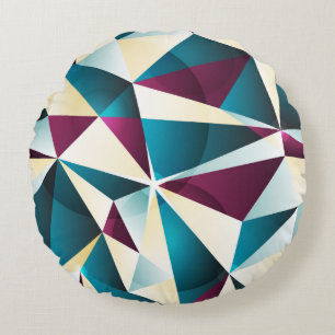 Naadloos geometrisch patroon. afbeelding i rond kussen