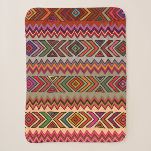 Naadloos geometrisch patroon in etnische stijl met sherpa deken