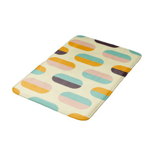 Naadloos geometrisch patroon in retro stijl badmat