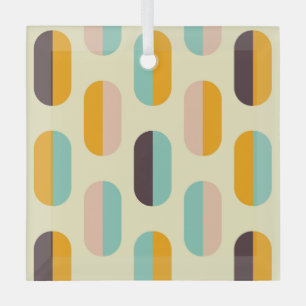 Naadloos geometrisch patroon in retro stijl glas ornament