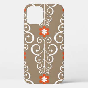Naadloos geometrisch patroon met bloemen iPhone 12 hoesje