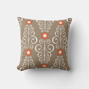 Naadloos geometrisch patroon met bloemen kussen