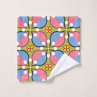 Naadloos geometrisch patroon met bloemen washandje