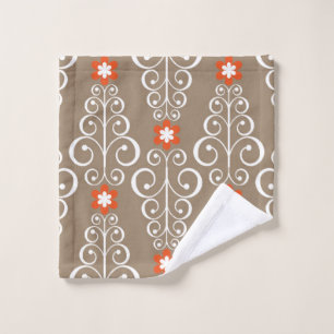 Naadloos geometrisch patroon met bloemen washandje
