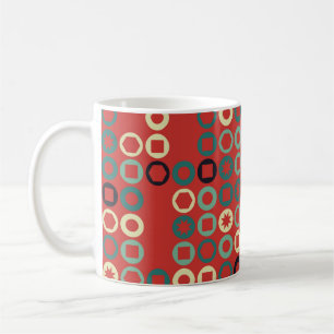 naadloos geometrisch patroon met gekleurde element koffiemok