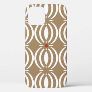 Naadloos geometrisch patroon met golvende lijnen iPhone 12 hoesje