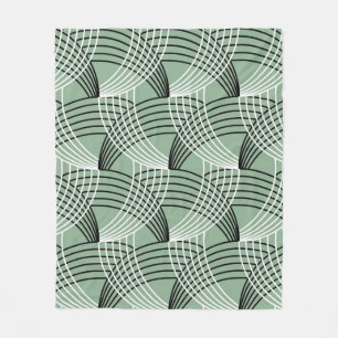Naadloos geometrisch patroon met golvende lijnen fleece deken