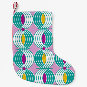 Naadloos geometrisch patroon met golvende lijnen kleine kerstsok