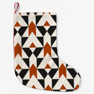  naadloos geometrisch patroon met lijnen en kleine kerstsok