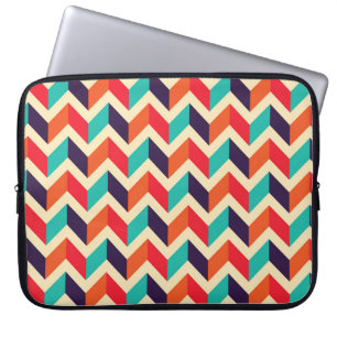 Naadloos geometrisch patroon met zigags achtergron laptop sleeve