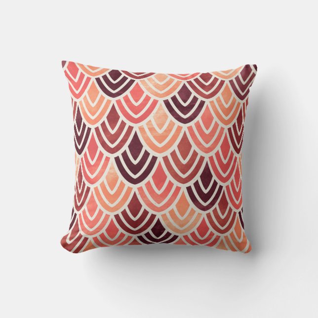 Naadloos geometrisch patroon op papiertextuur kussen (Voorkant)