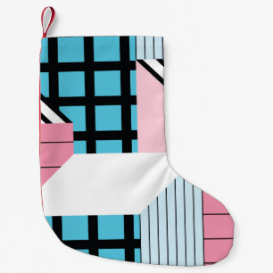 Naadloos geometrisch vormenpatroon. kleine kerstsok