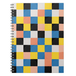 Naadloos geometrisch vormpatroon notitieboek