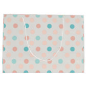 Naadloos gestippeld patroon groot cadeauzakje (Achterkant)