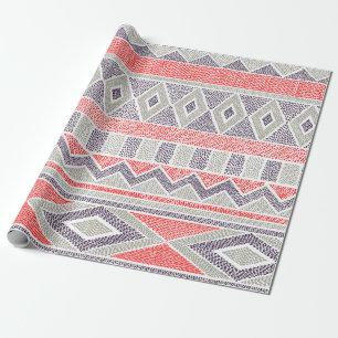 Naadloos gestript etnisch patroon. Tribale en azte Cadeaupapier