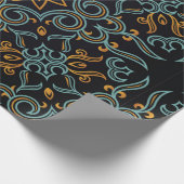 naadloos goud- en blauw patroon met kunst of cadeaupapier (Hoek)