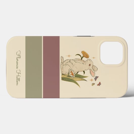 Naadloos  grijs konijn Case-Mate iPhone case (Achterkant (horizontaal))