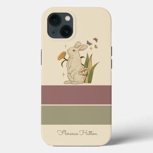 Naadloos  grijs konijn Case-Mate iPhone case (Achterkant)