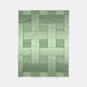 Naadloos groen met zijden bekleed gestript patroon fleece deken (Voorkant)