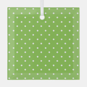 Naadloos helder limoen stippenpatroon glas ornament
