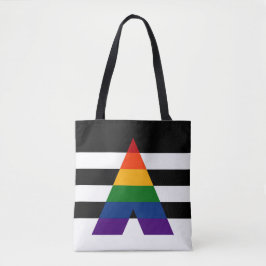 Naadloos herhalend LGBT Ally Pride Flag Pattern Draagtas