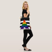 Naadloos herhalend LGBT Ally Pride Flag Pattern Draagtas (Op model)