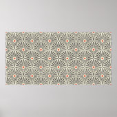 Naadloos japans  patroon op textuurachtergrond poster (Voorkant)