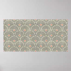 Naadloos japans  patroon op textuurachtergrond poster