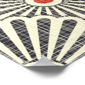 Naadloos japans patroon op textuurachtergrond poster (Hoek)