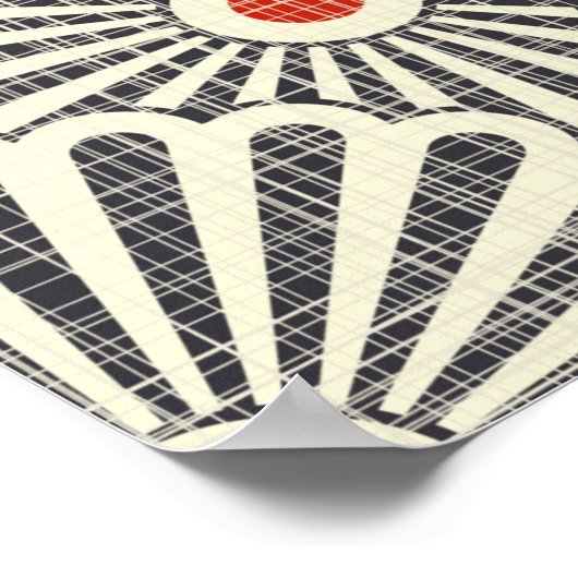 Naadloos japans  patroon op textuurachtergrond poster (Hoek)