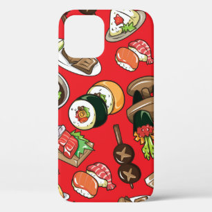 naadloos Japans voedselpatroon iPhone 12 Hoesje