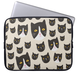 Naadloos kattenpatroon/-naadloos kattenpatroon/ laptop sleeve