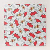 Naadloos Kerstmispatroon, feestelijk ontwerp. Legpuzzel (Horizontaal)