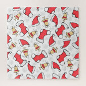 Naadloos Kerstmispatroon, feestelijk ontwerp. Legpuzzel (Verticaal)