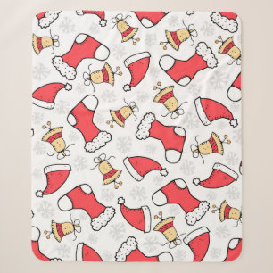 Naadloos Kerstmispatroon, feestelijk ontwerp. Sherpa Deken