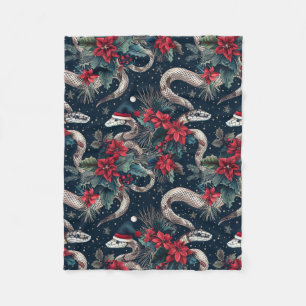Naadloos kerstpatroon fleece deken