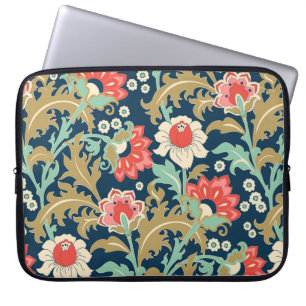 Naadloos kleurig floreel patroon in folkletstijl m laptop sleeve